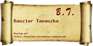 Baszler Tavaszka névjegykártya